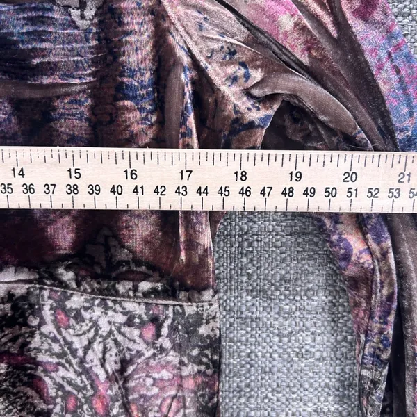 Style & Co Vintage Whimsigoth‎ Velvet Blouse Purple Medium - Image 14