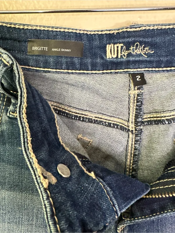 Kut From The Kloth Brigitte Ankle Skinny Cotton Denim Vintage Washed - Image 3