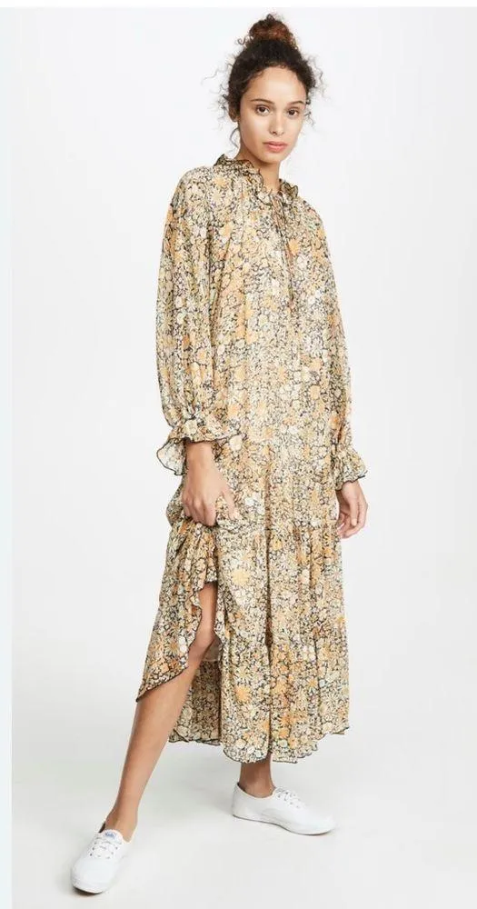 FREE PEOPLE Feeling Groovy floral boho maxi dress, size M - Image 2