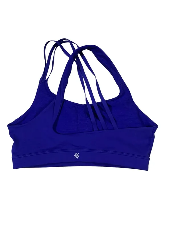 Athleta Blue Strappy Sports Bra L Yoga Running Gym Activewear 54081-17 - Image 2