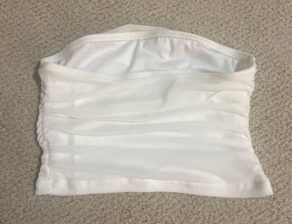 Forever 21 white scrunch tube top - Image 3