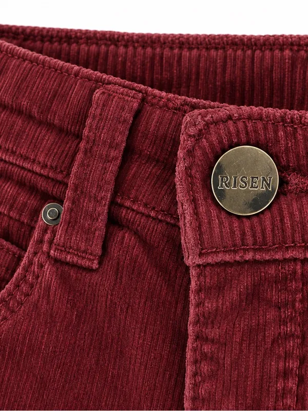 Risen Jeans Size 13/31 Brick Red Corduroy High Rise Wide Leg Pants - Image 5
