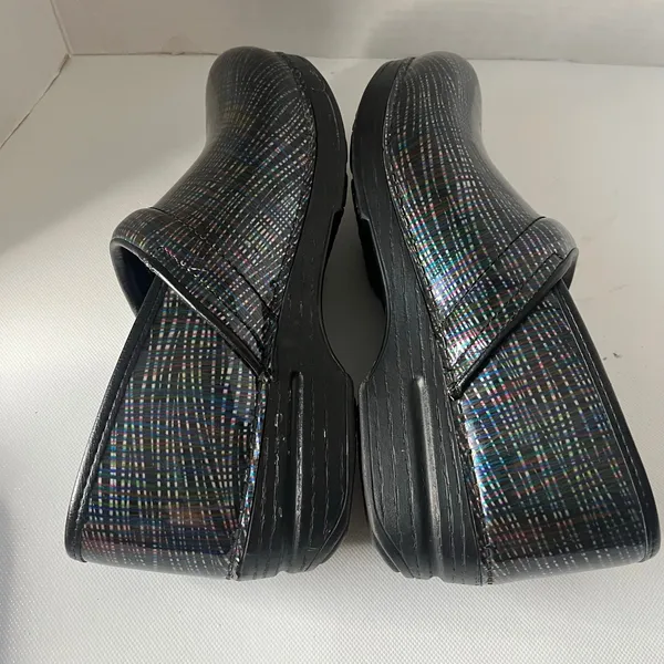 Dansko Professional Womens Clogs Shoes Sz 42 US 11 Black Plaid Comfort Nurse - Image 6