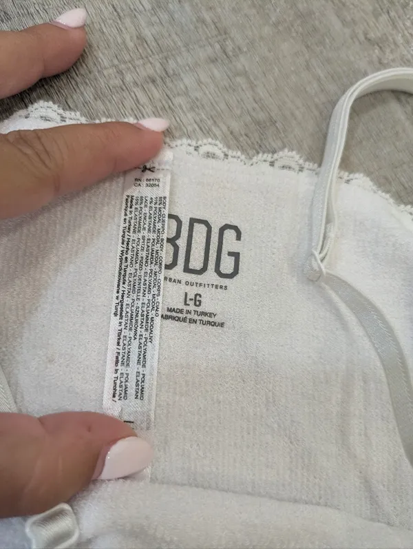 BDG Urban Outfitters White Tank Top Size Large - Image 3