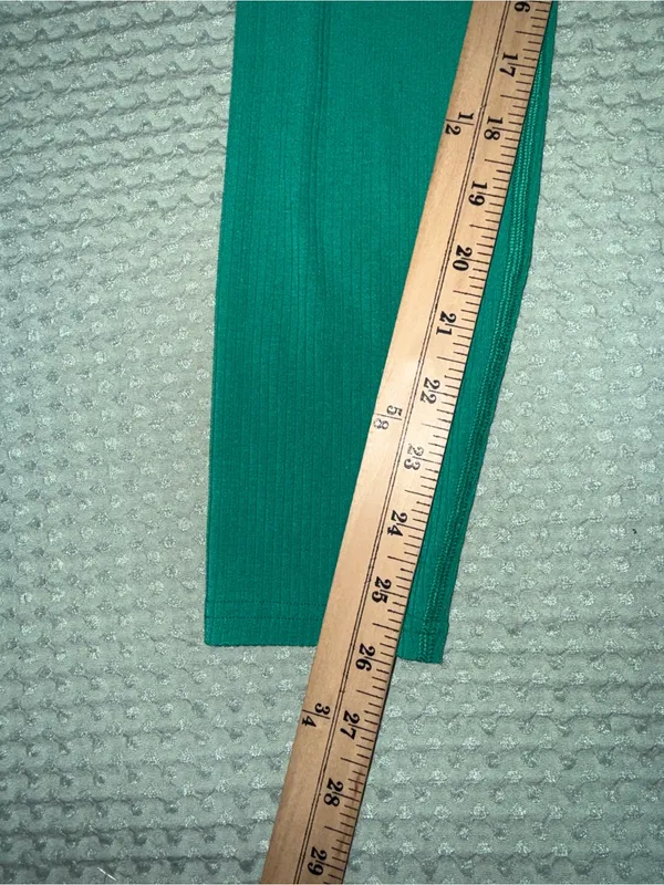 Alo Yoga Ribbed High-Waist 7/8 Blissful Leggings XS - Image 2
