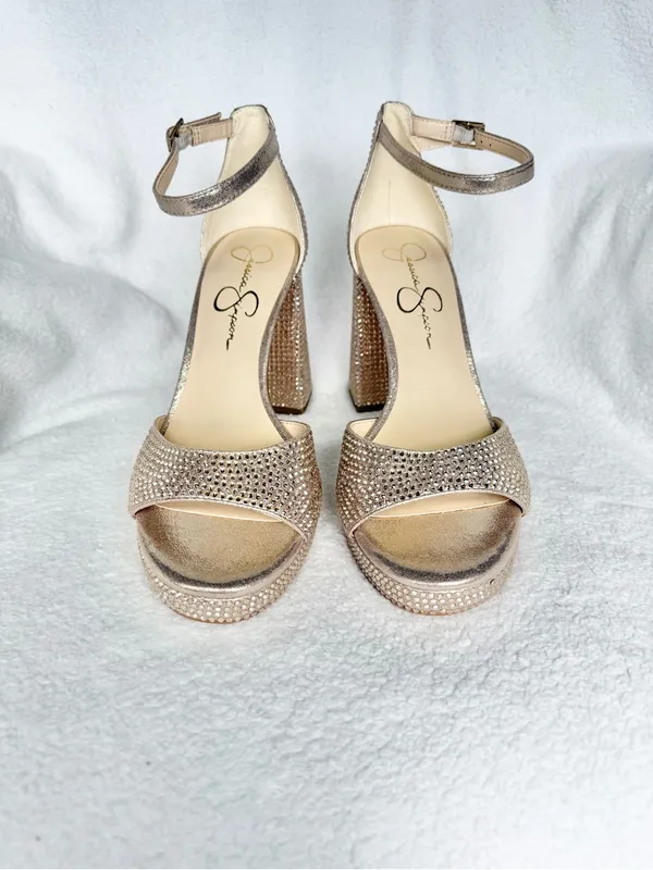 Jessica Simpson Women’s Gold Platform Ankle-Strap Sandal - new no tags Size 9 - Image 5