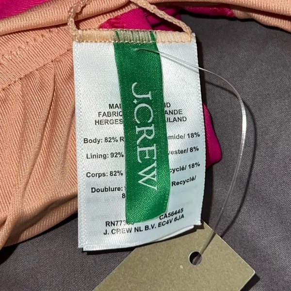 J. Crew Ruched Ruffle One Piece Swimsuit Pink NWT‎ Size 2 Colorful Bright Girly - Image 5
