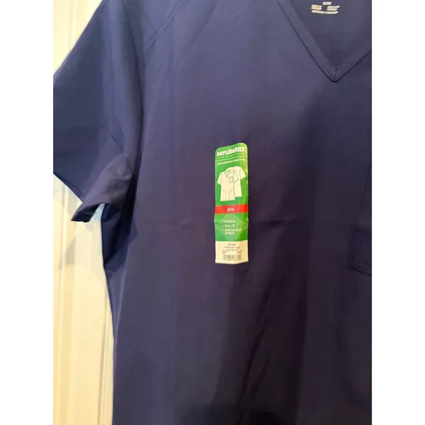 Scrubstar‎ Navy Scrub Top Size Medium - Image 4