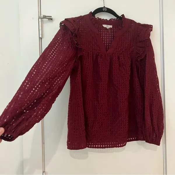 Metro Burgundy Blouse - Image 4