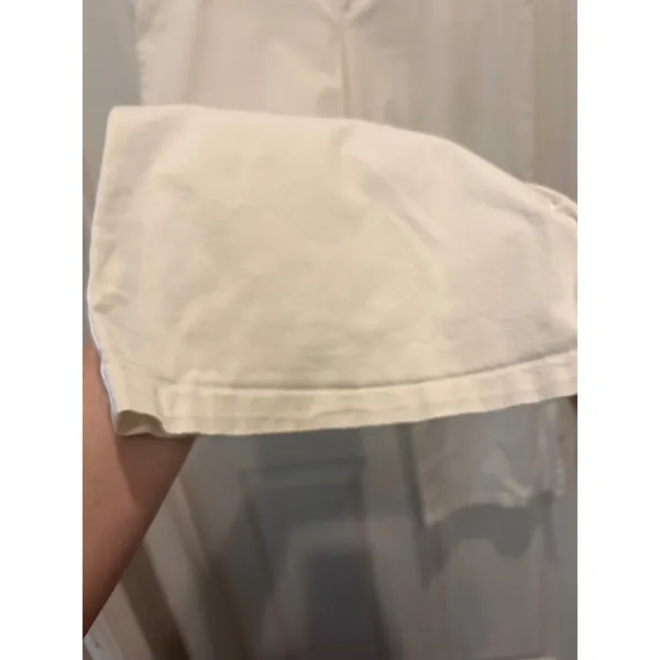 Banana Republic Martin Fit White Wide Leg Chino Pants Womens 14 Nautical Minimal - Image 7