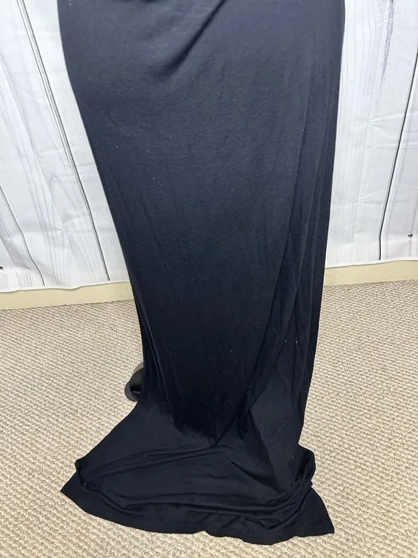 PPLA Womens Black Plunging Open Back Knit Tank Dress Sleeveless Size M - Image 10