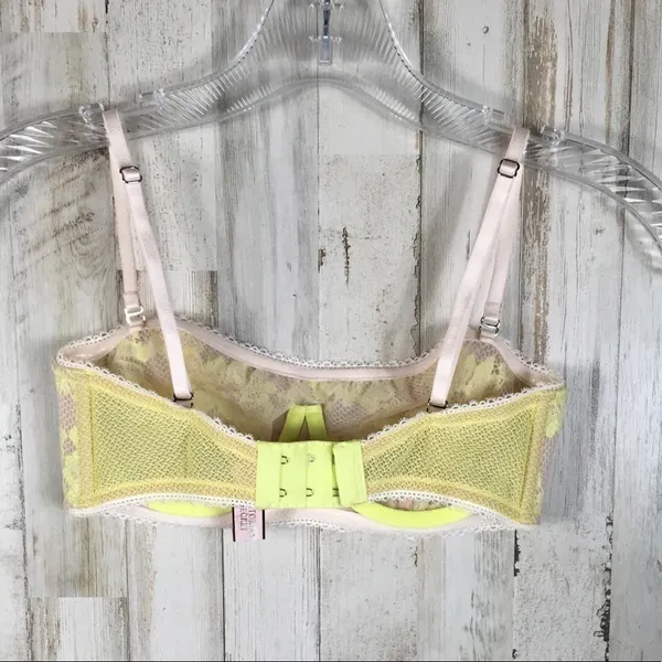 Victoria's Secret Yellow Lace Bralette Bra Sexy Lingerie Top v6x - Image 3