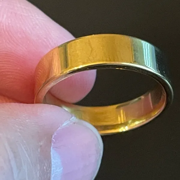 5mm gold stainless steel ring size 11.5 - Image 8