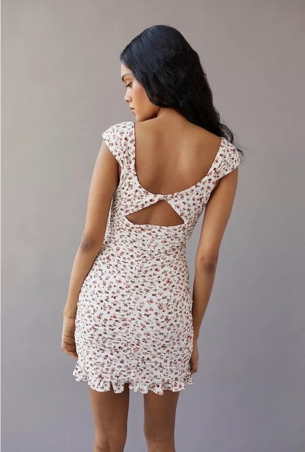 Urban Outfitters Eve Ditsy Floral Ruffle Mini Dress Small - Image 3