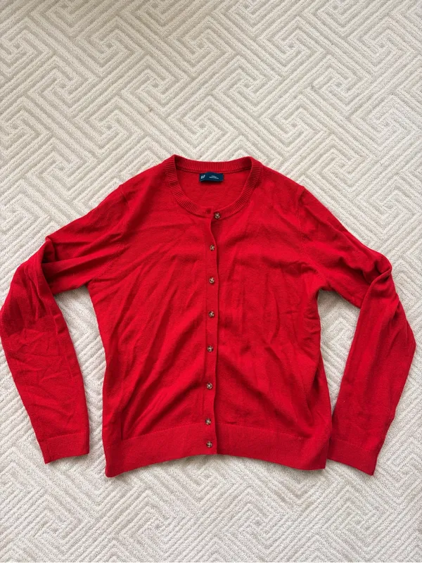 Gap Red Cashsoft Cardigan - Image 6