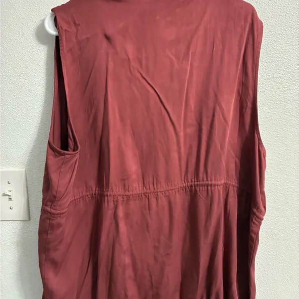 Entro Shirt Jacket Vest in Rust Red XL - Image 4
