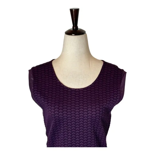 Opening Ceremony Dress Women‎ Large Purple Plum Cut Out Thalia Puckered Midi NWT - Image 5