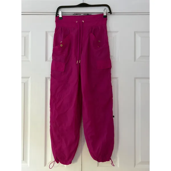 Athleta Alicia Keys High Waist Utility Pant Magenta Pink Cargo Joggers Size 2 - Image 2