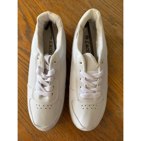 Lucita White PU LED Light‎ Up Sneakers LIGHT-001 Womens Size 9 USB NOT TESTED - Image 3
