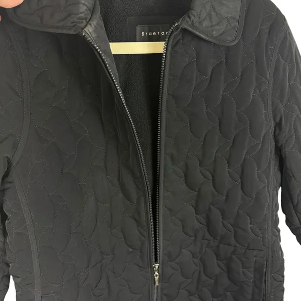 Braetan Black‎ Quilted Lined Full Zip Collared Lightweight Jacket Pockets Size L Black Size L - Image 6