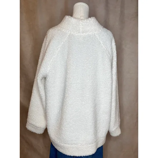 Haven Well Within Sherpa Pullover XL Cream Mock Neck NWT Cozy Loungewear - Image 2