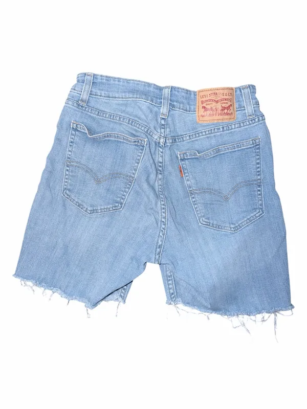 Levi’s 721 Vintage Light Blue High-Rise Skinny Bermuda Jean Shorts Size 28 - Image 3