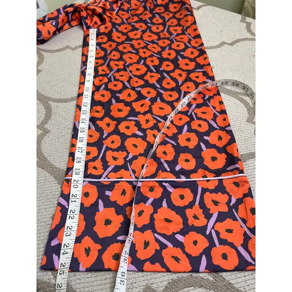 Anthropologie HUTCH Poppy Floral Wide-Leg Crop Pants Orange/Purple Size S - Image 7