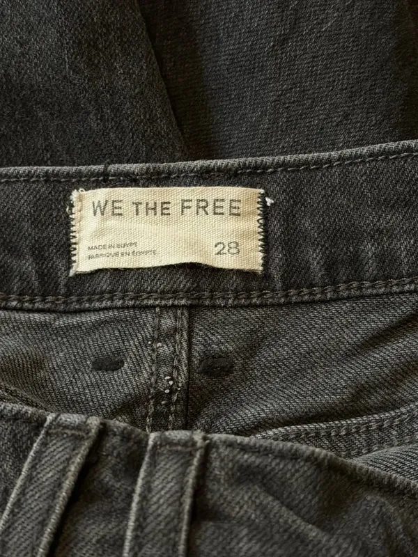 Free People We The Free Jeans Womens 29x28 Black Risk Taker High Rise Straight - Image 5