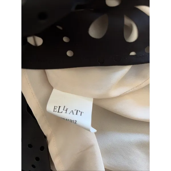 Elliatt Laser Cut Floral Shift Dress Womens Size M Black Cocktail Wedding Party - Image 8