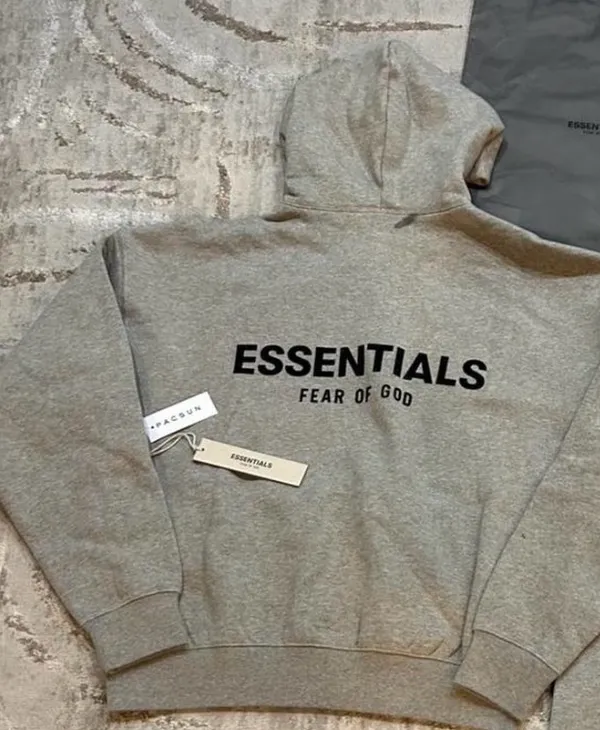 Essentials Dark Oatmeal Fear of God Hoodie S - Image 2