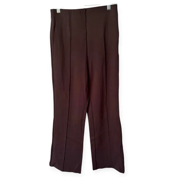 NWT OGL Ponte Wrinkle Resistant High Rise Cropped Flare Leg Travel Pants Small - Image 5