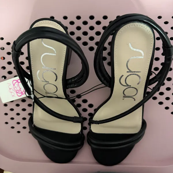 Sugar Block Black Heels Size 6.5 - Image 6