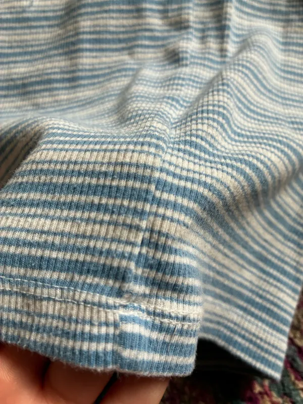 Blue Striped American Eagle Baby Tee - Image 6