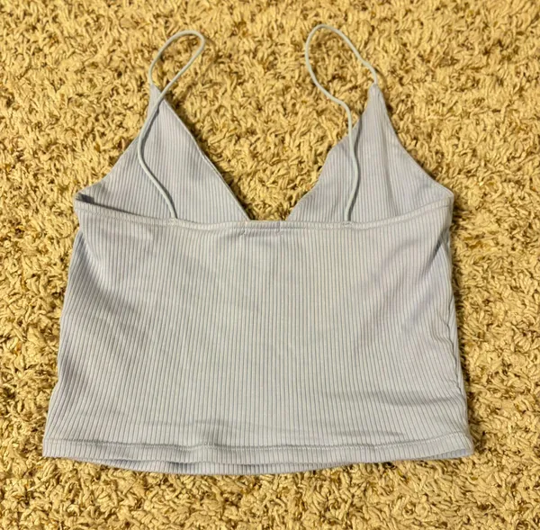 Garage light blue cropped tank - Image 2
