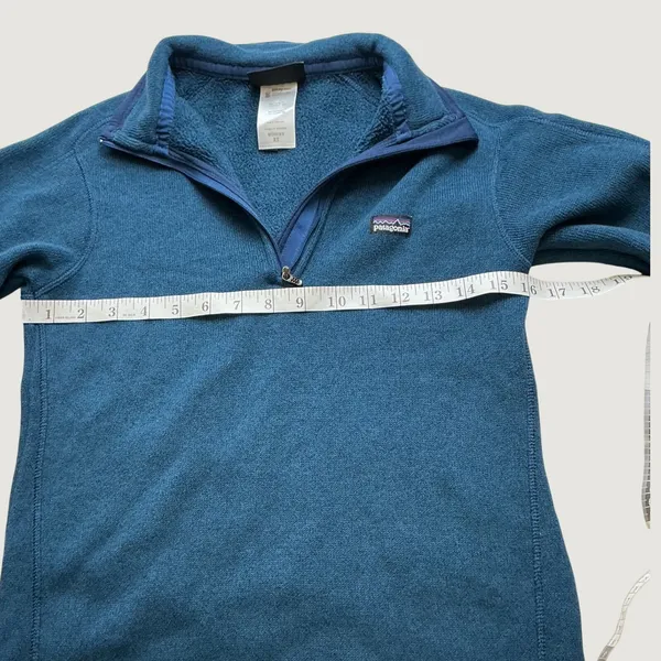 Patagonia Better Sweater 1/4 Zip Fleece Pullover Teal Blue Heather Womens XS - Image 4