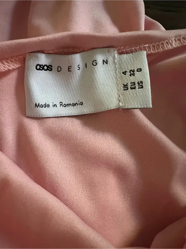 NWT - ASOS DESIGN Pink One Shoulder Bubble Dress - Size 0 - Image 6