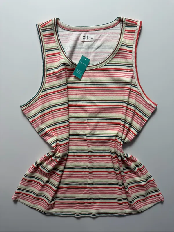 NWT Maurice’s 24/7 Striped Tank, Size 2X - Image 3