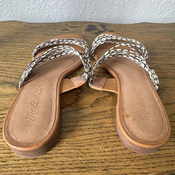 Madewell Snake Embossed Strappy Flat Slide Sandal Women’s Size 7 Casual Summer - Image 5
