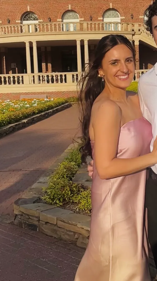 Satin Midi Dress (pink & yellow) - Image 3
