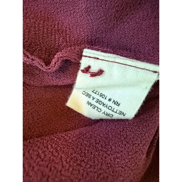Ulla Johnson Noelle Floral Silk Blend Mini Dress Burgundy Ruffle Tassel 4 - Image 6