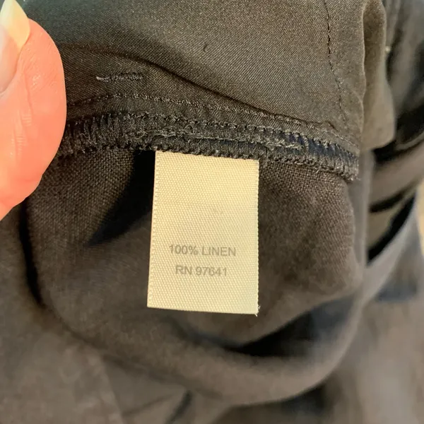 J. Jill Black 100% Linen Wide Leg Pants Genuine Fit At Waist Size 14 Lagenlook - Image 6