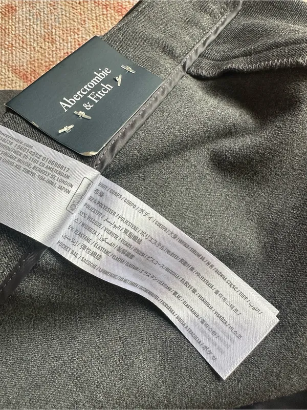 NWT Abercrombie curve love low rise stretch slim boot trouser pants dark gray 31 - Image 5