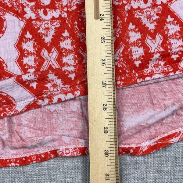 Free People Tank Tunic Womens M Red Paisley Halter Keyhole Lightweight - Image 5