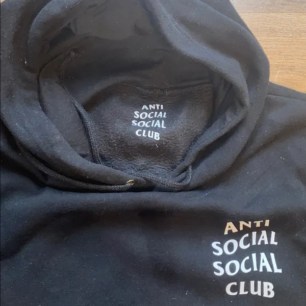 Anti Social Social Club Black Sweatshirt with White Logo - Image 3