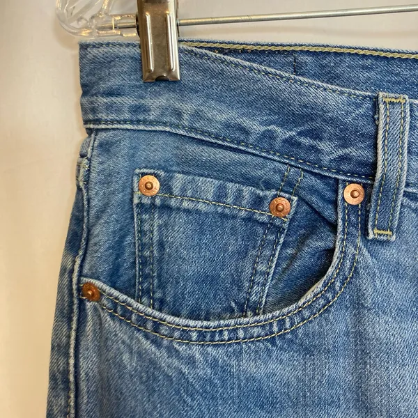 Levi’s Low Pro Straight Vintage 90s Mid Rise Relaxed Slouchy Blue Denim Jeans 28 - Image 4