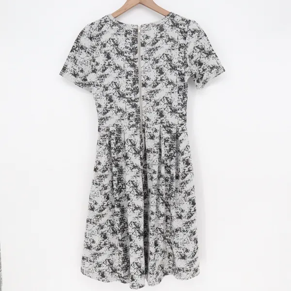 LuLaRoe Dress Womens S Amelia Gray Black White Abstract Splatter Print Excellent - Image 5