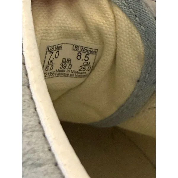 Vans Houndstooth Emboss Old Skool Sneakers Size 8.5 Winter Sky Blue - Image 8
