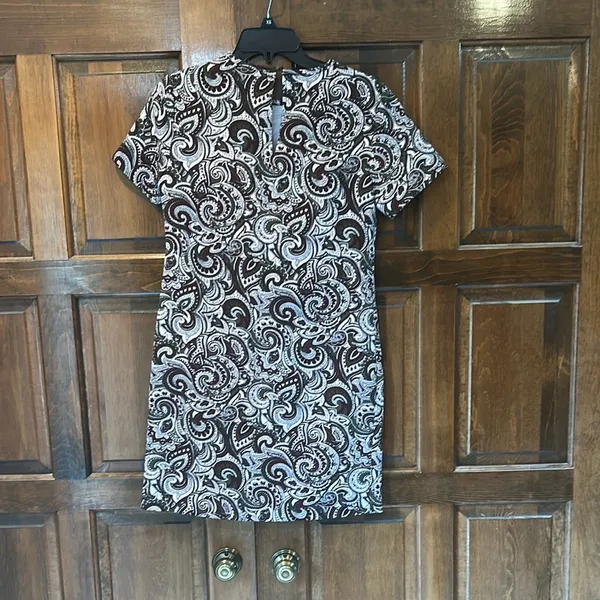 Michael‎ Kors Paisley Print Dress Women’s Size XS Short Sleeve A-Line Poly Crepe - Image 6