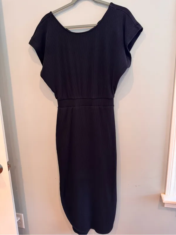 Daily Practice by Anthropologie Dolman Sleeve Ribbed Midi Dress XS - Image 3