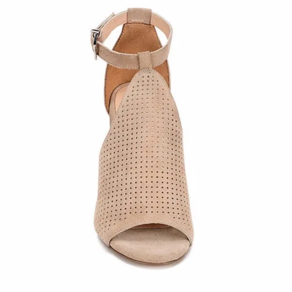 NEW Reda Taupe Suede Sandal Open Toe Ankle Strap SZ-9 - Image 6